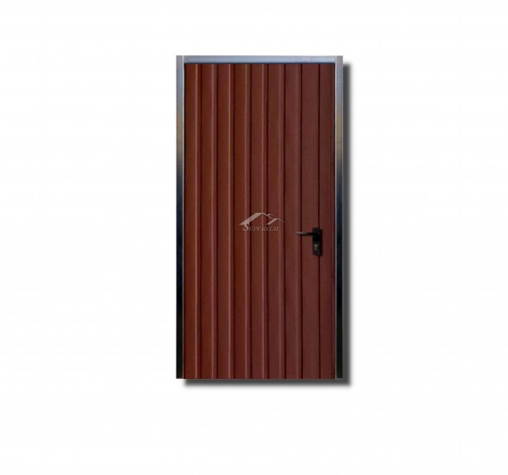 Lewe drzwi do muru 1x2m - ocieplenie, kolor bordowy BTX 3009